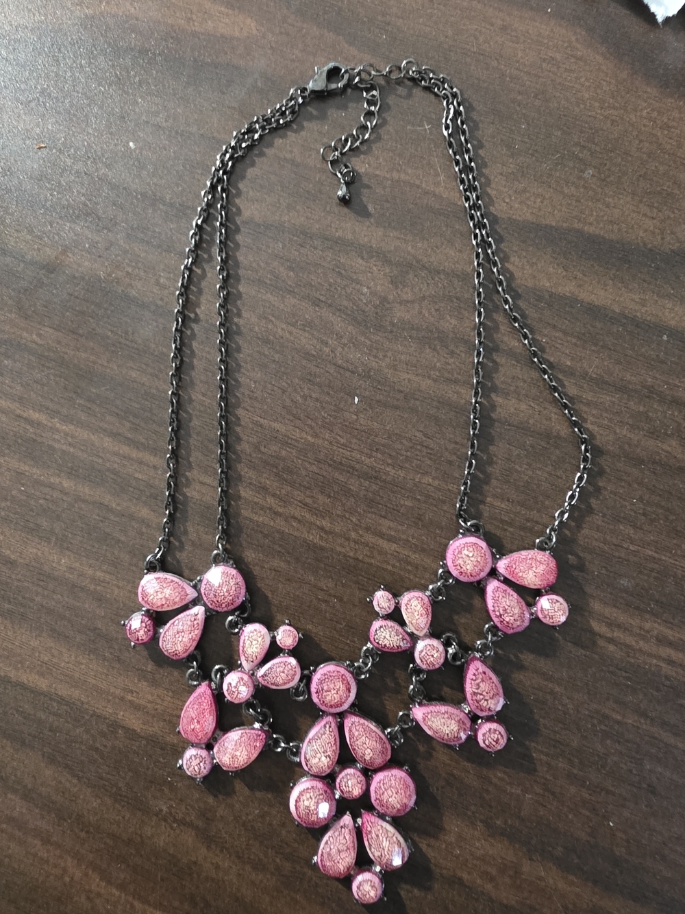 Pink Statement Bib Necklace - Women Jewelry
